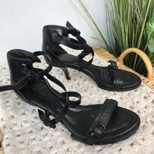 Alexander Wang Stella Black Buckle Heels